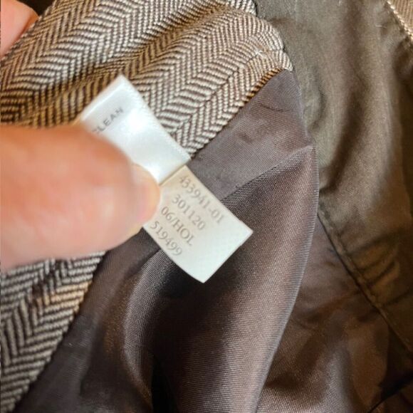 Banana Republic Women's Wool Dress Short Martin Fit Lined Brown Herringbone 4 - Picture 9 of 12